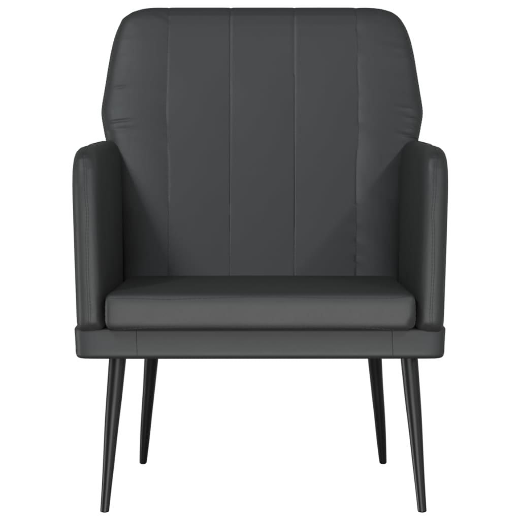 Fotelja crna 61 x 78 x 80 cm od umjetne kože