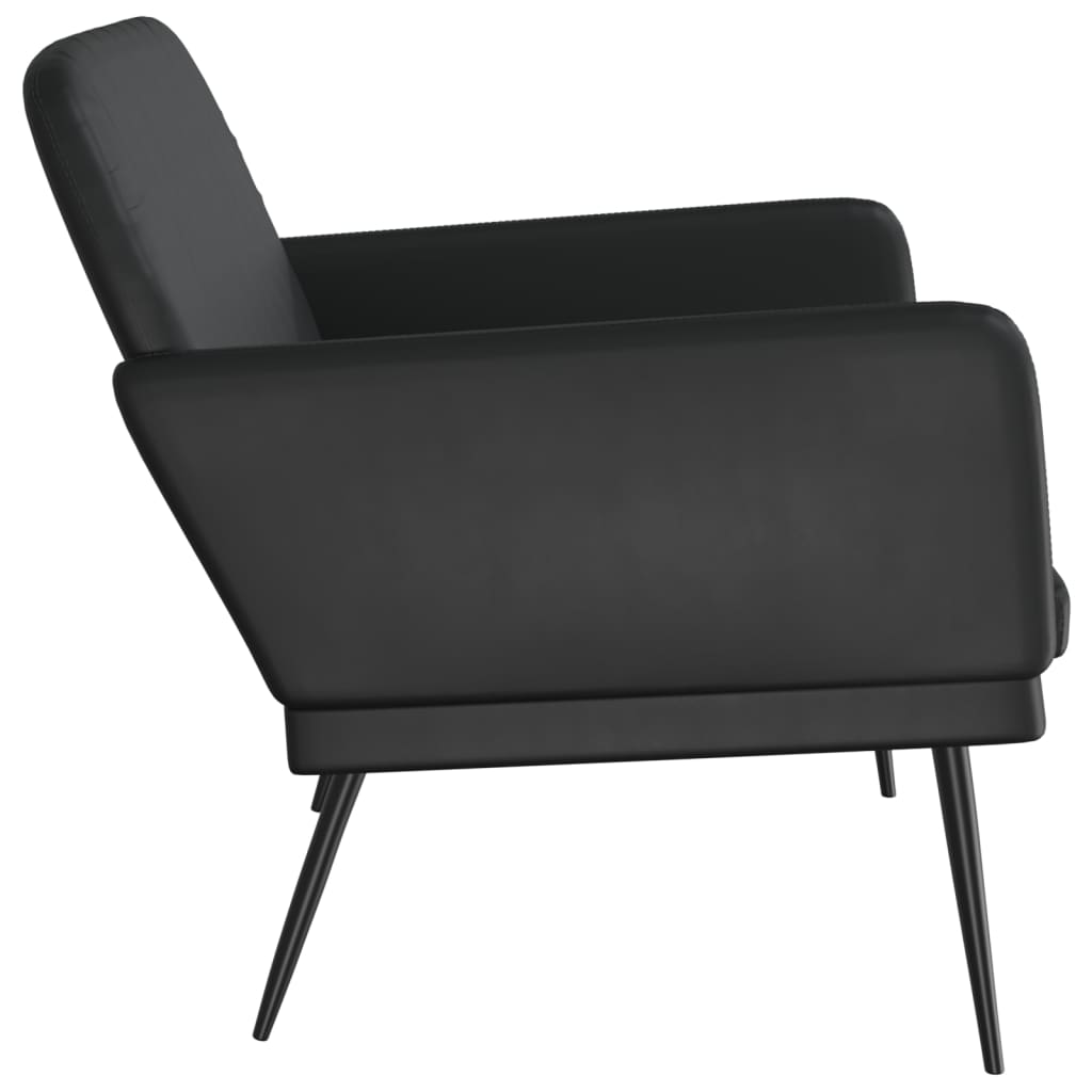 Klupa crna 107 x 80 x 81 cm od umjetne kože