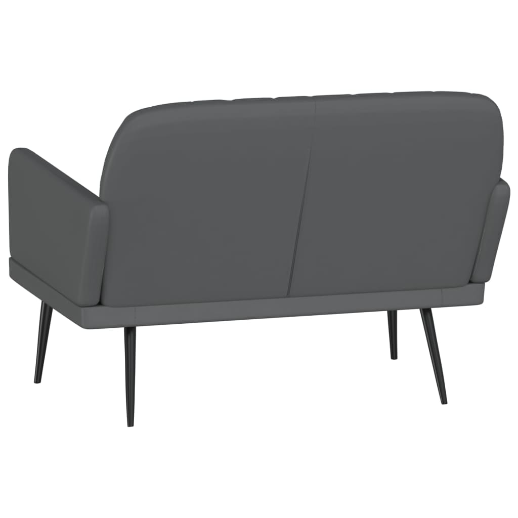 Klupa sivi 107 x 80 x 81 cm od umjetne kože