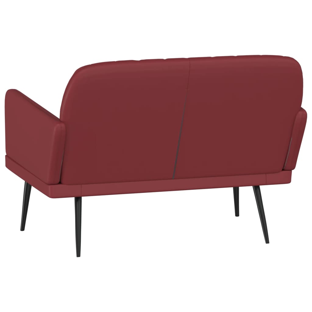 Klupa crvena boja vina 107x80x81 cm od umjetne kože