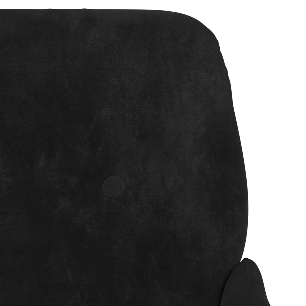 Klupa crna 108 x 35 x 41 cm baršunasta
