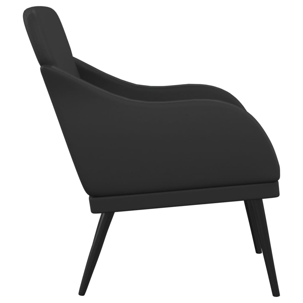 Fotelja crna 63 x 76 x 80 cm od umjetne kože