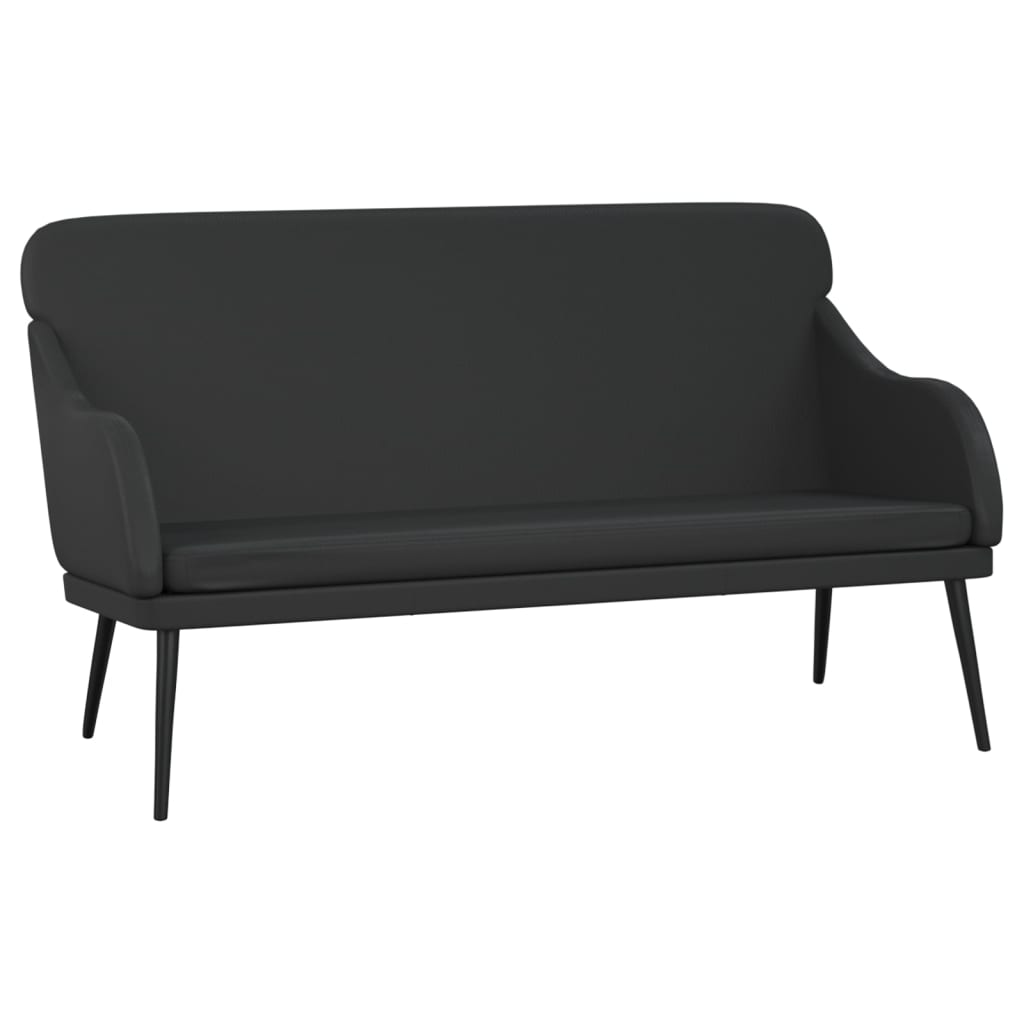 Klupa crna 110 x 76 x 80 cm od umjetne kože