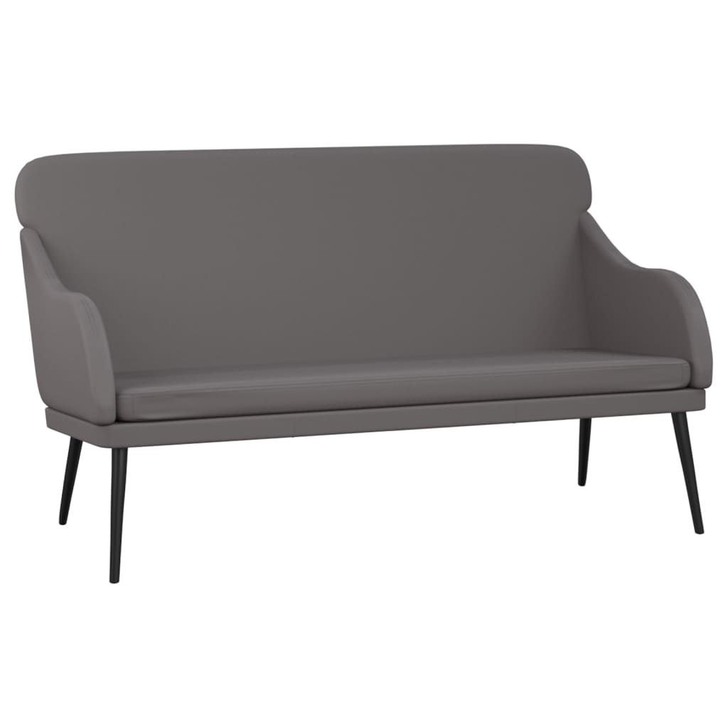 Klupa siva 110 x 76 x 80 cm od umjetne kože