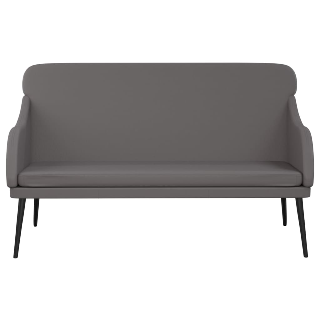 Klupa siva 110 x 76 x 80 cm od umjetne kože