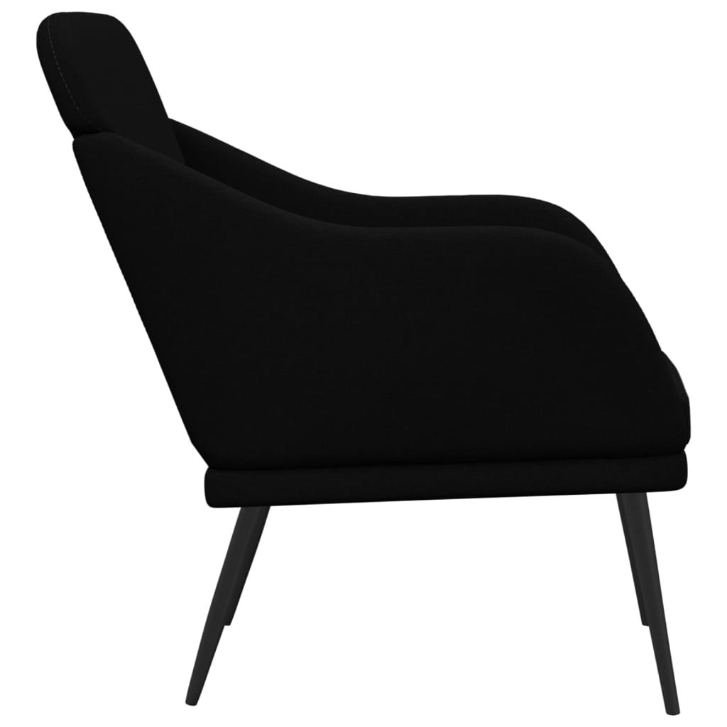 Fotelja crna 63 x 76 x 80 cm od tkanine