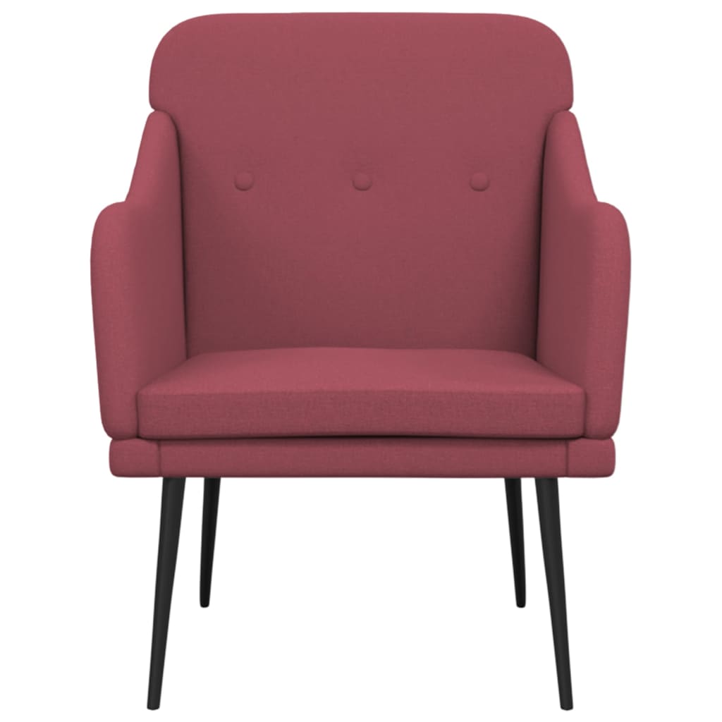 Fotelja crvena boja vina 63 x 76 x 80 cm od tkanine