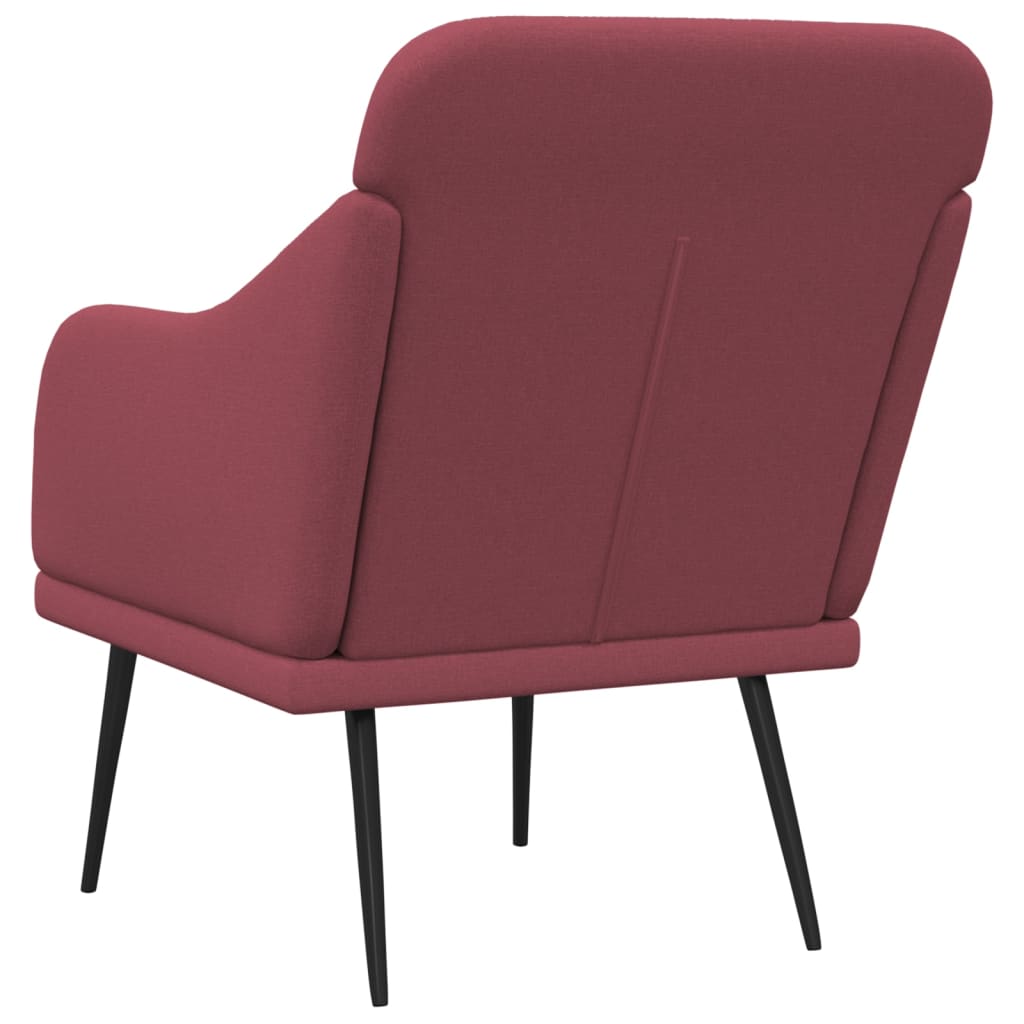 Fotelja crvena boja vina 63 x 76 x 80 cm od tkanine