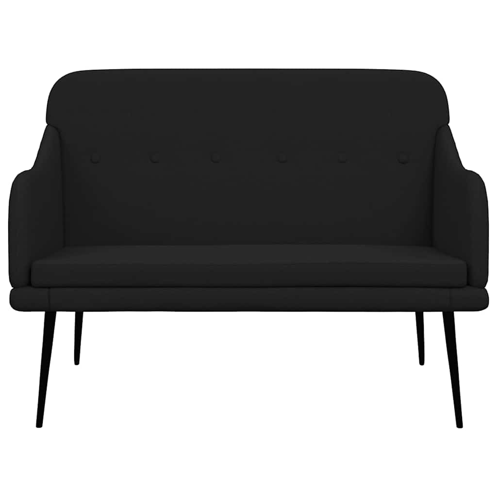 Klupa crna 110 x 76 x 80 cm od tkanine