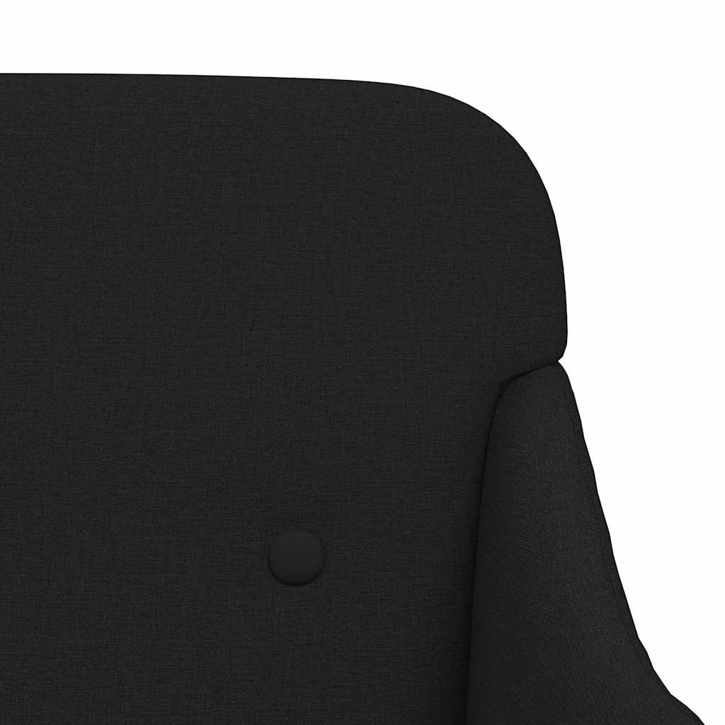 Klupa crna 110 x 76 x 80 cm od tkanine