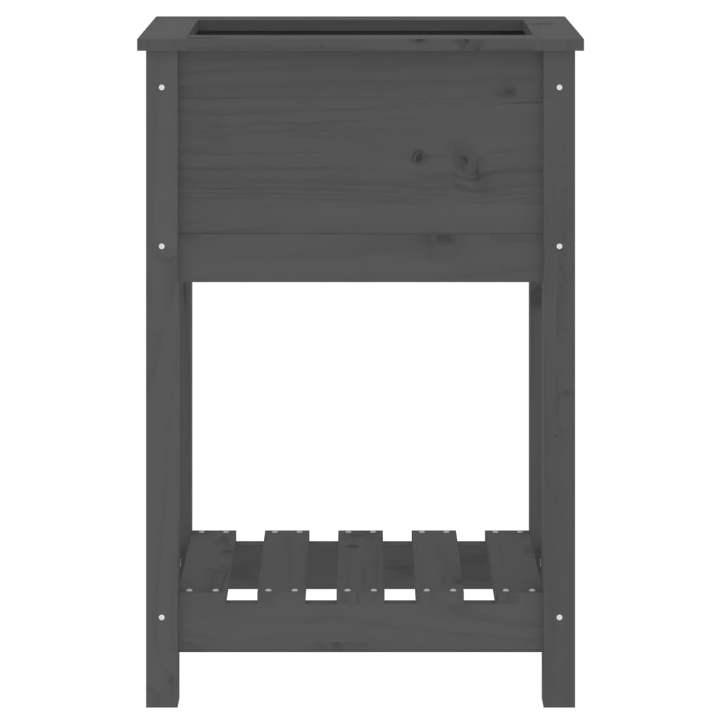 Sadilica s policom siva 54 x 34,5 x 81 cm od masivne borovine