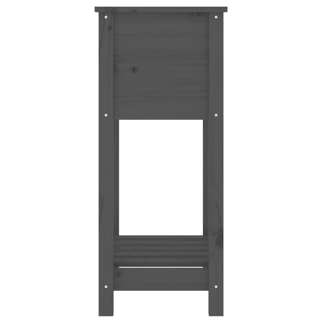 Sadilica s policom siva 54 x 34,5 x 81 cm od masivne borovine