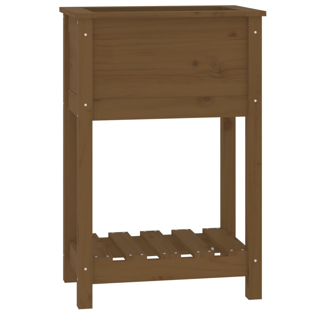 Sadilica s policom boja meda 54x34,5x81 cm od masivne borovine