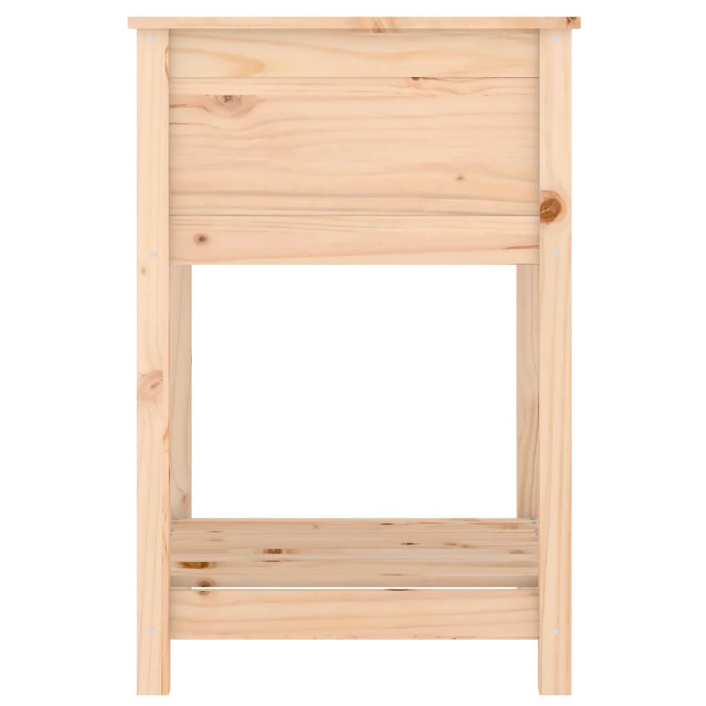 Sadilica s policom 54x54x81 cm od masivne borovine