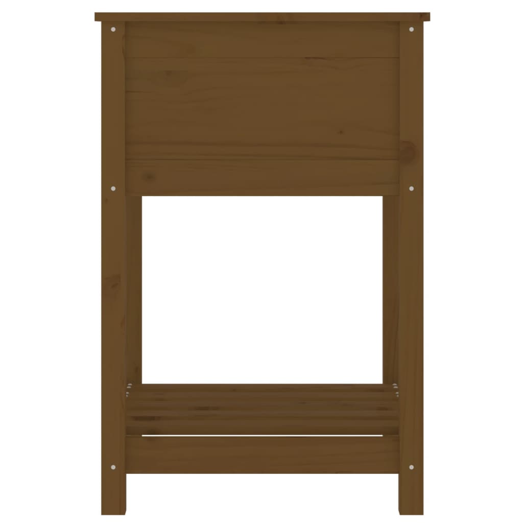 Sadilica s policom boja meda 54x54x81 cm od masivne borovine