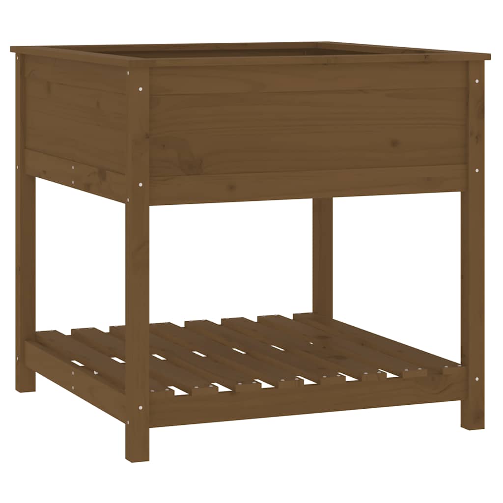 Sadilica s policom boja meda 82,5x82,5x81cm od masivne borovine