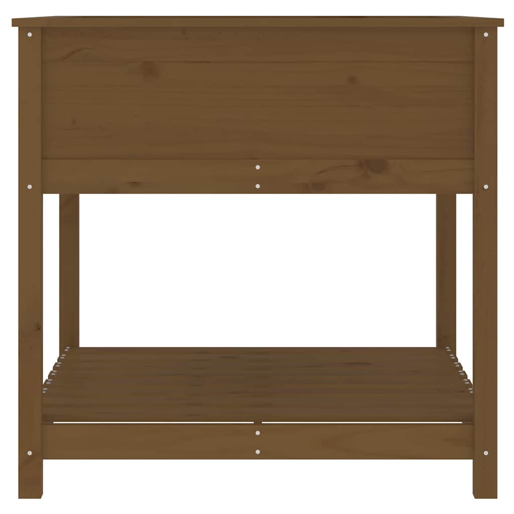 Sadilica s policom boja meda 82,5x82,5x81cm od masivne borovine