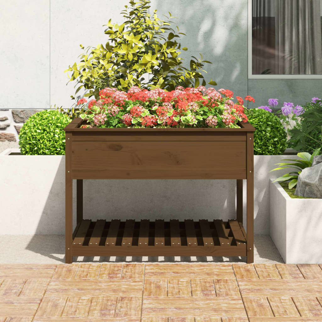 Sadilica policom boja meda 111,5x111,5x81cm od masivne borovine