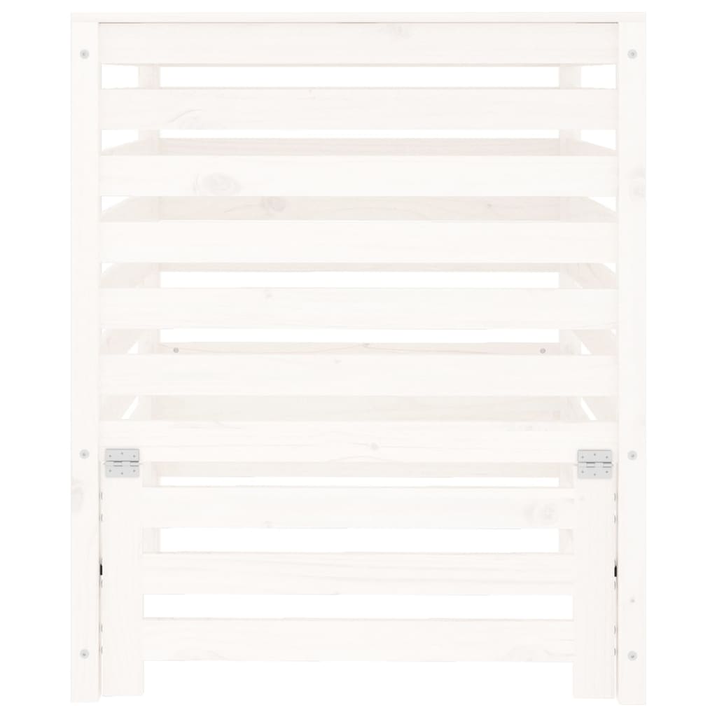 Komposter bijeli 82,5x82,5x99,5 cm od masivne borovine
