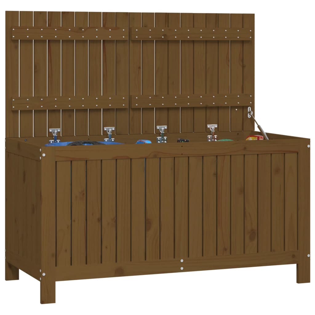 Vrtna kutija za pohranu boja meda 121x55x64 cm od borovine