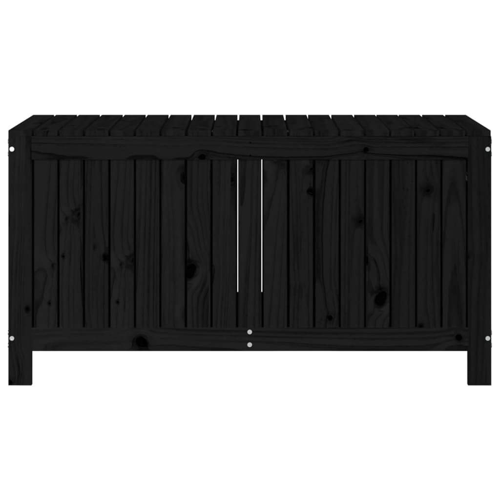 Vrtna kutija za pohranu crna 121x55x64 cm od masivne borovine
