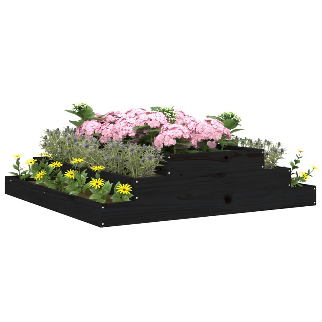 Sadilica crna 110x110x27 cm od masivne borovine