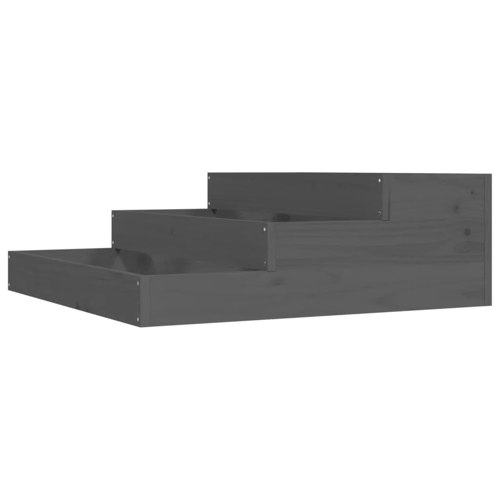 Sadilica siva 78x78x27 cm od masivne borovine