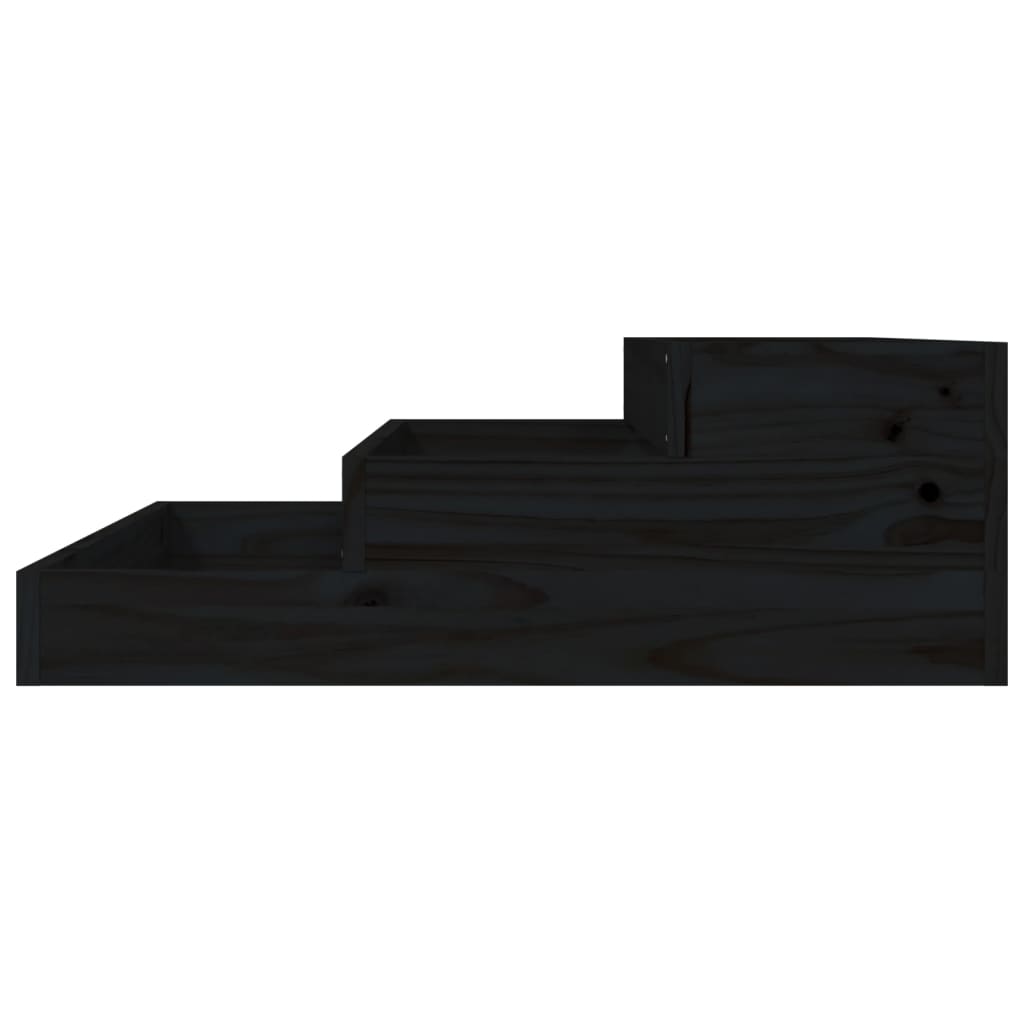 Sadilica crna 78x78x27 cm od masivne borovine