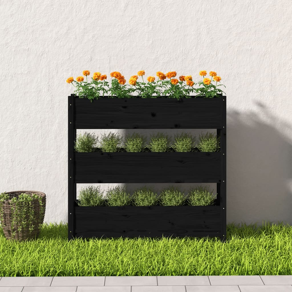Sadilica crna 112 x 25 x 104,5 cm od masivne borovine
