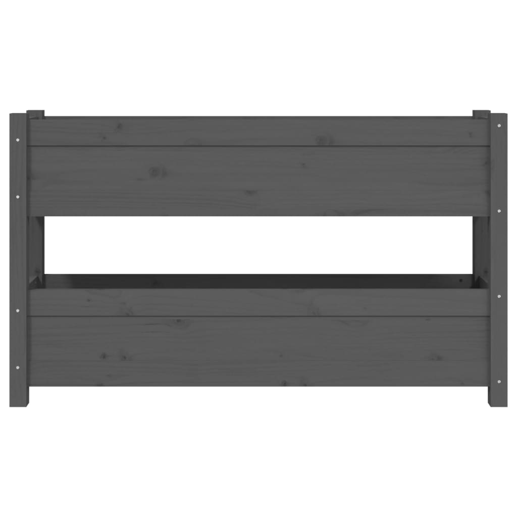 Sadilica siva 112x25x66 cm od masivne borovine
