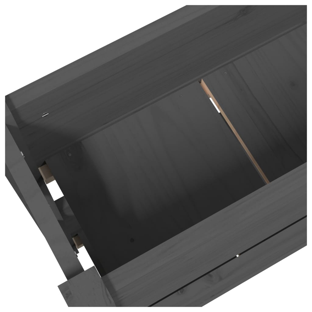 Sadilica siva 77 x 25 x 66 cm od masivne borovine