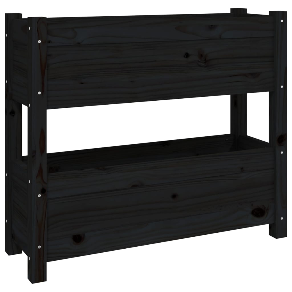 Sadilica crna 77x25x66 cm od masivne borovine