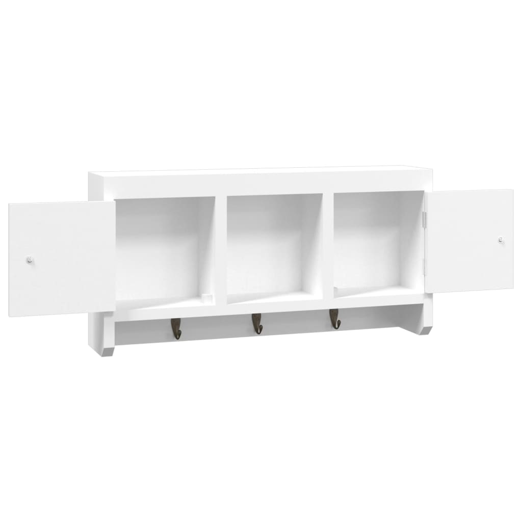 Ormarić za ključeve bijeli 40 x 8,5 x 20 cm od drva i čelika