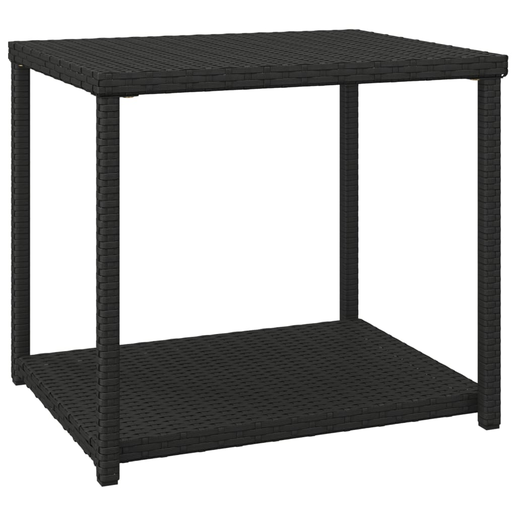 Bočni stolić crni 55 x 45 x 49 cm od poliratana