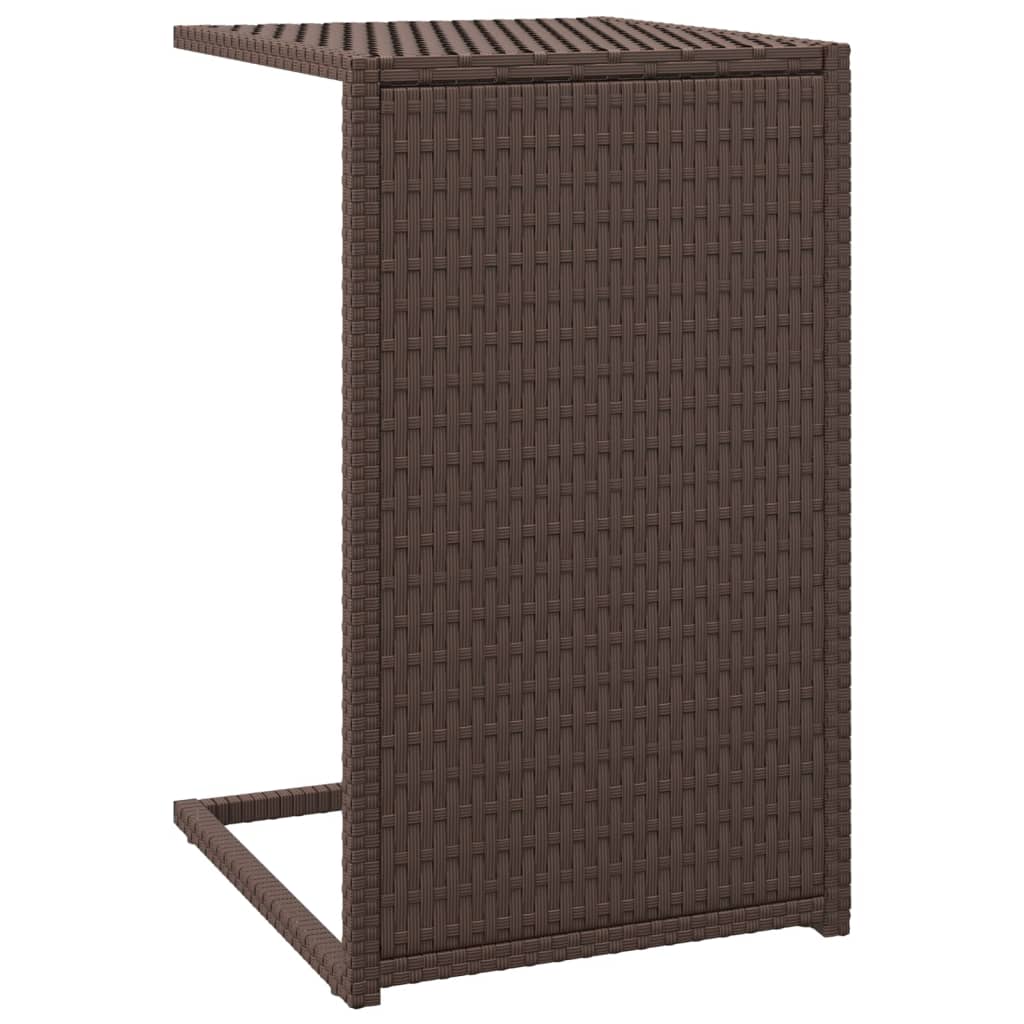 Stol u obliku slova C smeđi 40 x 35 x 60 cm od poliratana