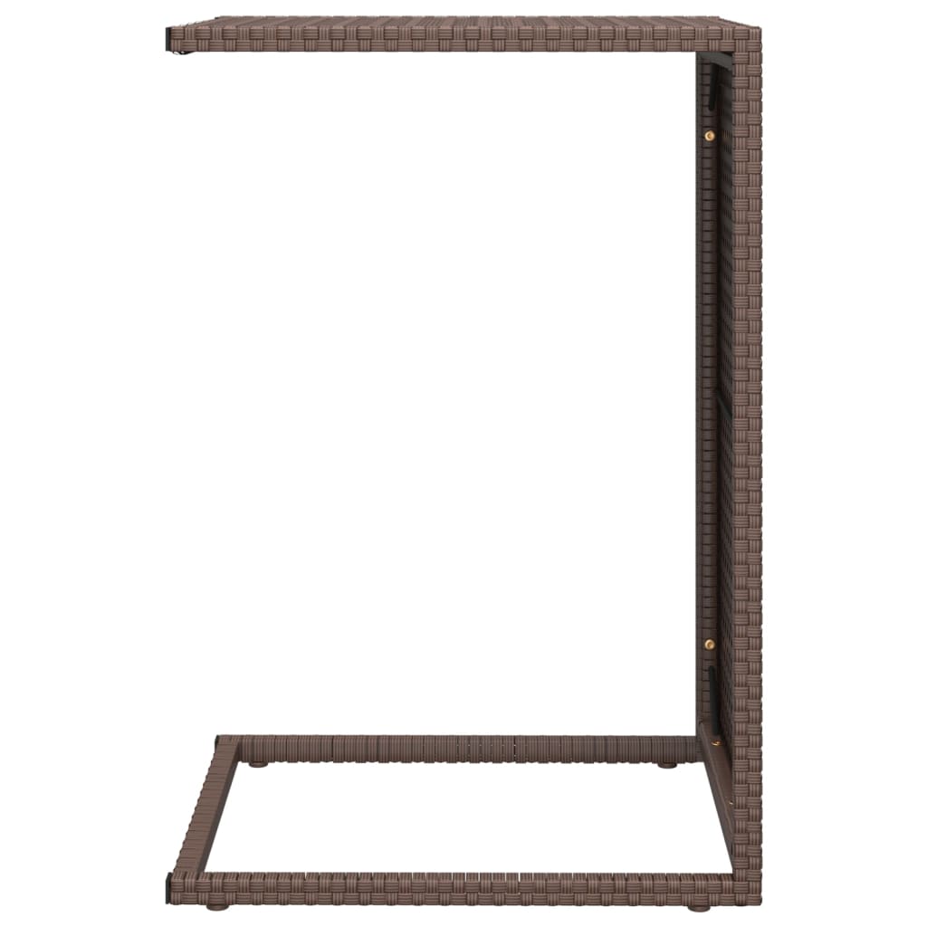 Stol u obliku slova C smeđi 40 x 35 x 60 cm od poliratana