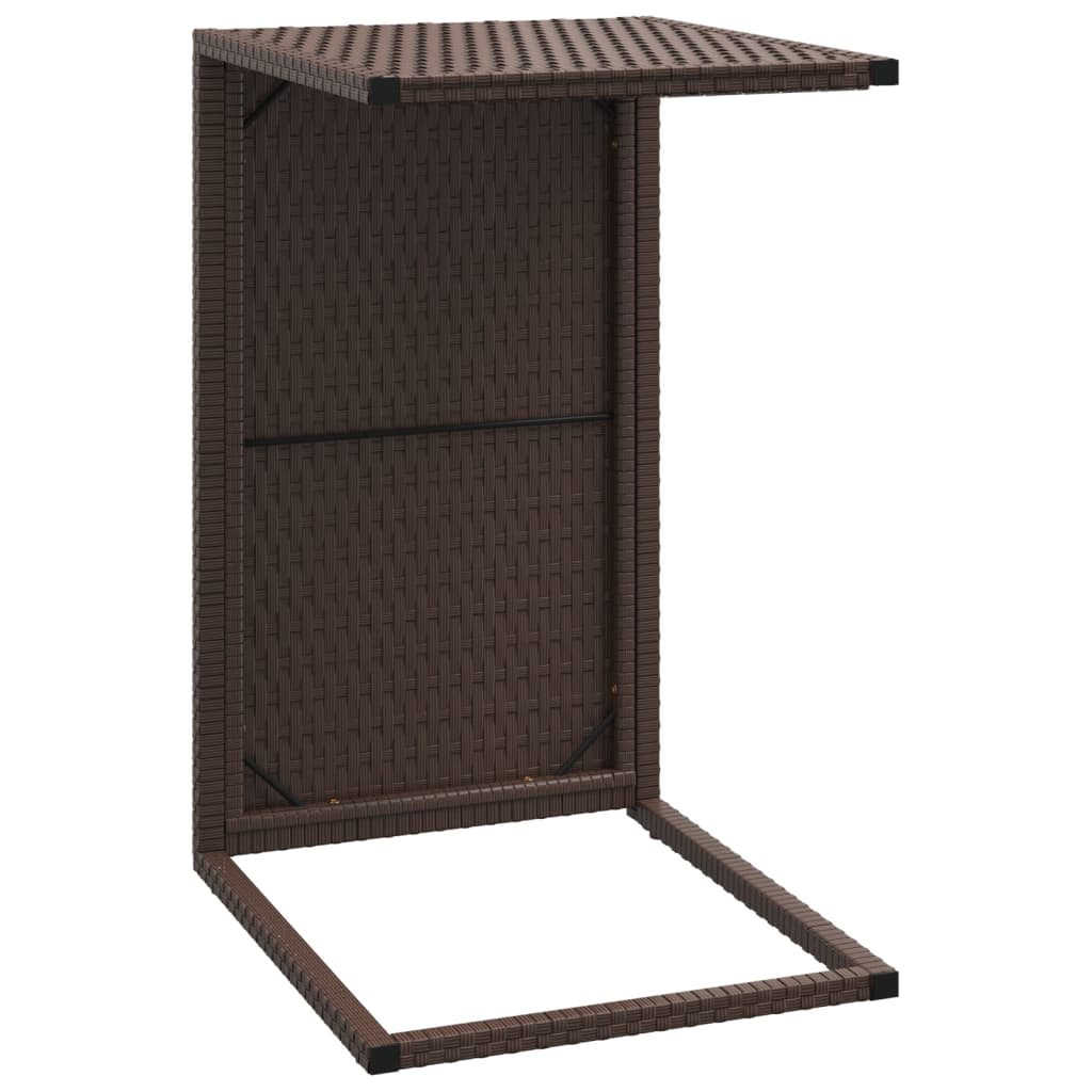 Stol u obliku slova C smeđi 40 x 35 x 60 cm od poliratana