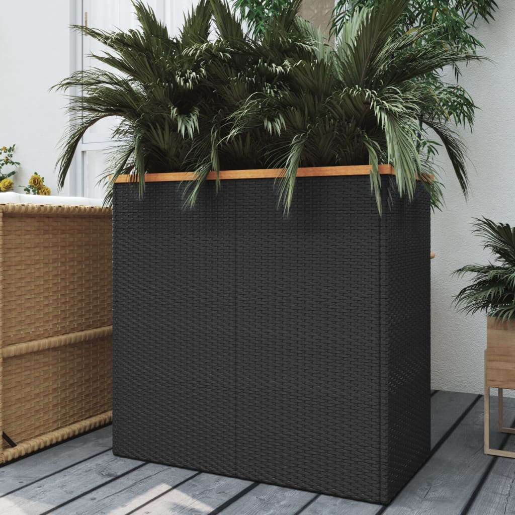 Sadilica crna 80 x 40 x 80 cm od poliratana
