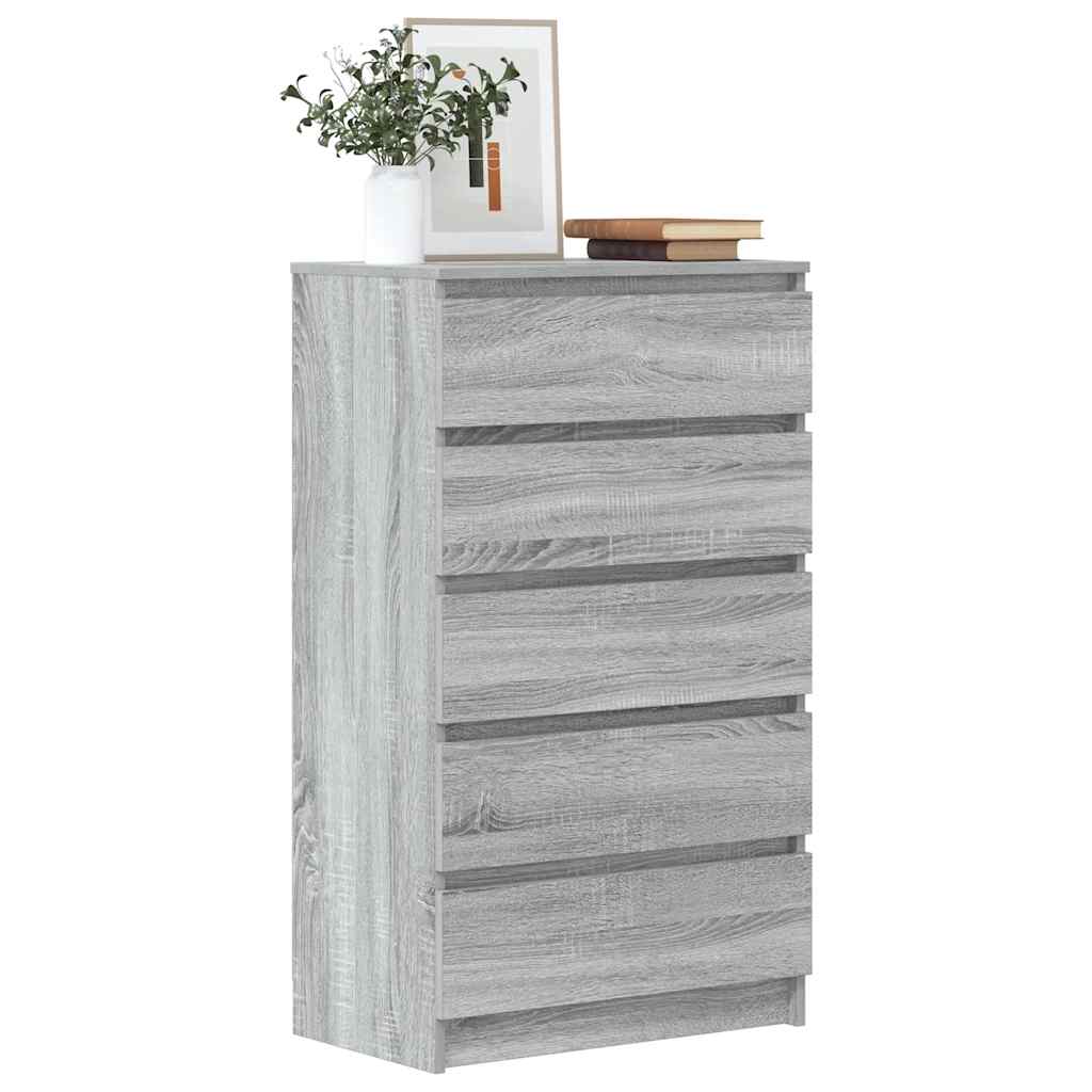 Ladičar siva boja hrasta 60 x 36 x 103 cm od konstruiranog drva
