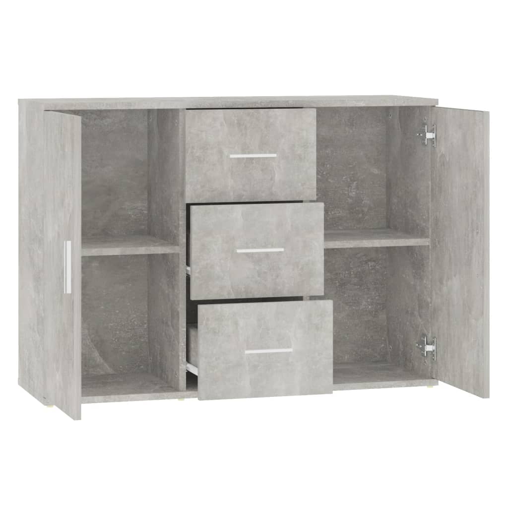 Komoda siva boja betona 91 x 29,5 x 65 cm od konstruiranog drva