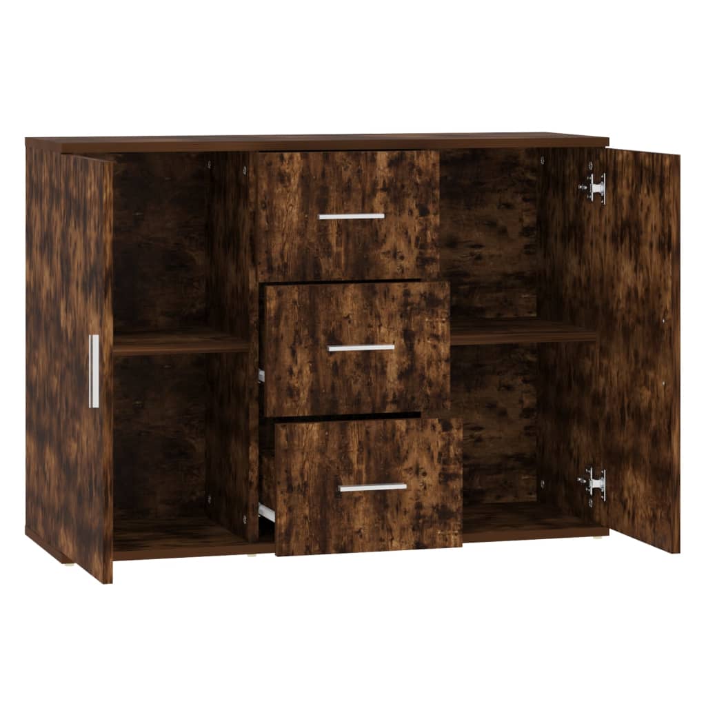 Komoda boja dimljenog hrasta 91x29,5x65 cm konstruirano drvo