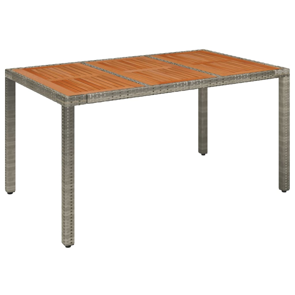 Vrtni stol s drvenom pločom sivi 150 x 90 x 75 cm od poliratana