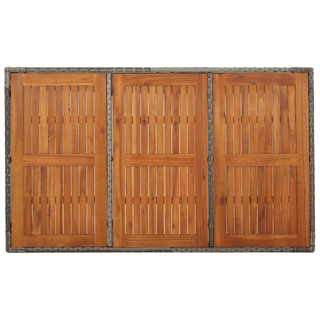 Vrtni stol s drvenom pločom sivi 150 x 90 x 75 cm od poliratana