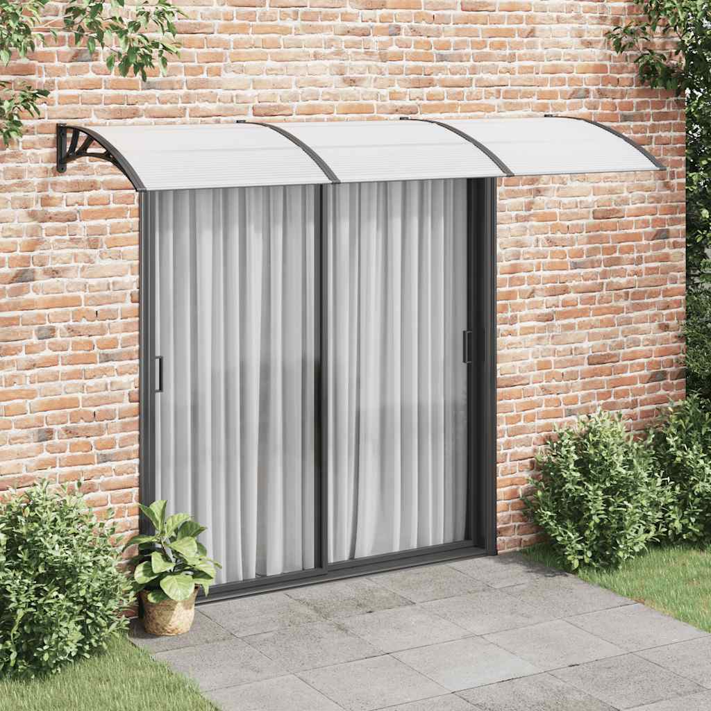 Nadstrešnica za vrata crna 300 x 100 cm polikarbonatna