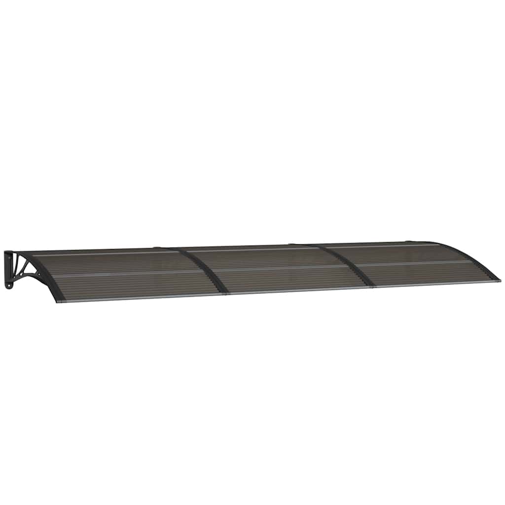 Nadstrešnica za vrata crna 300 x 100 cm polikarbonatna