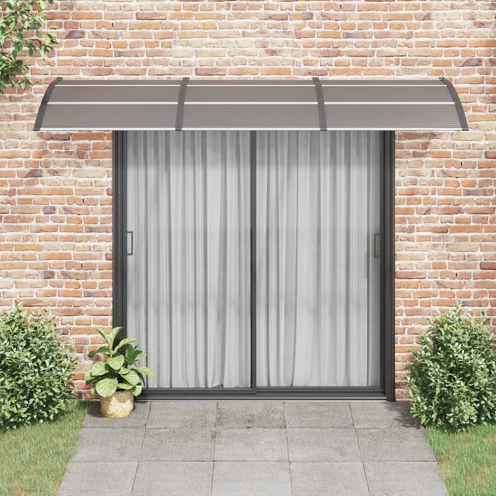 Nadstrešnica za vrata crna 300 x 75 cm polikarbonatna