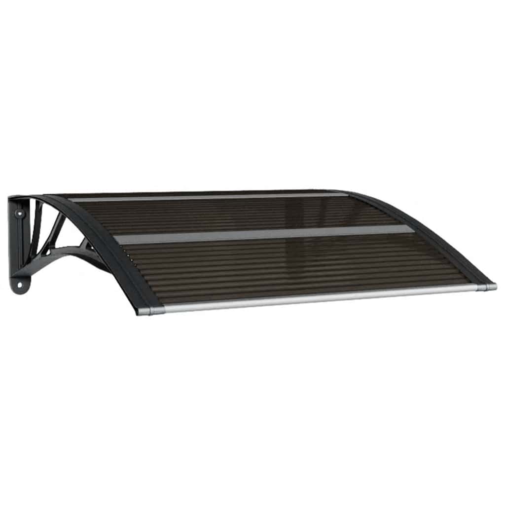 Nadstrešnica za vrata Crna 80x75 cm Polikarbonat