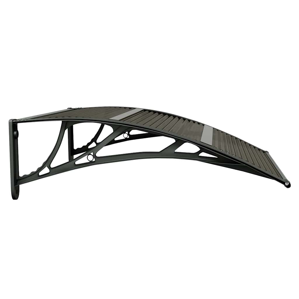 Nadstrešnica za vrata Crna 80x75 cm Polikarbonat