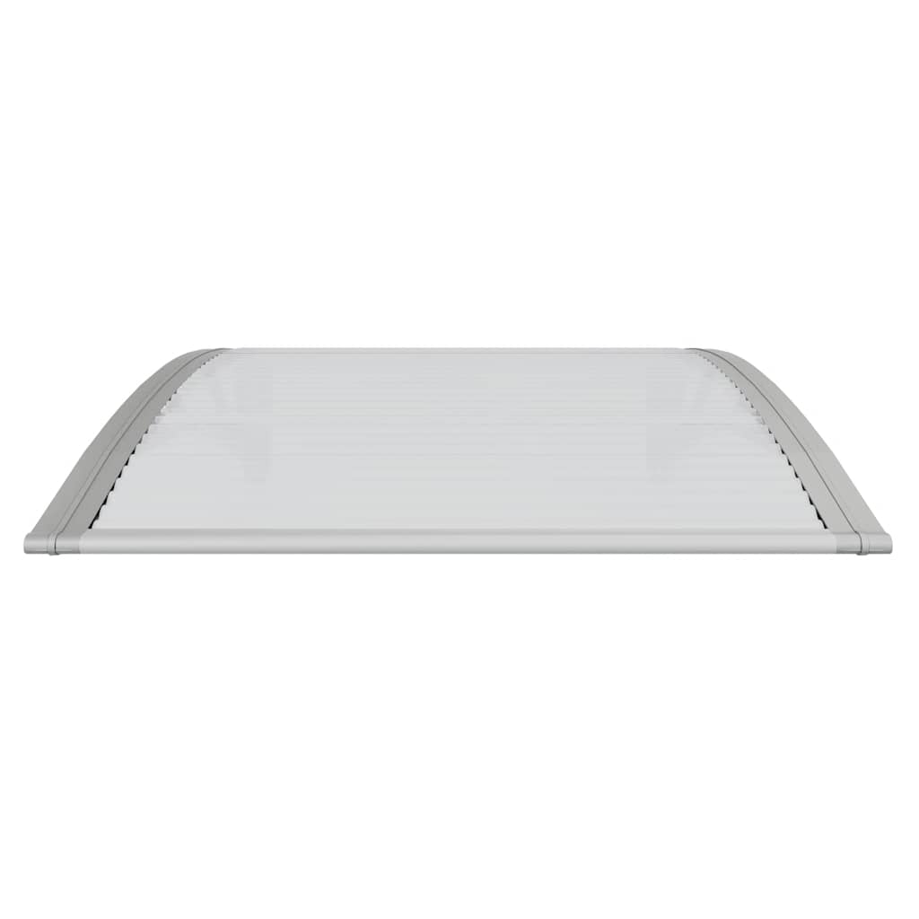 Nadstrešnica za vrata siva i prozirna 100 x 75 cm polikarbonat