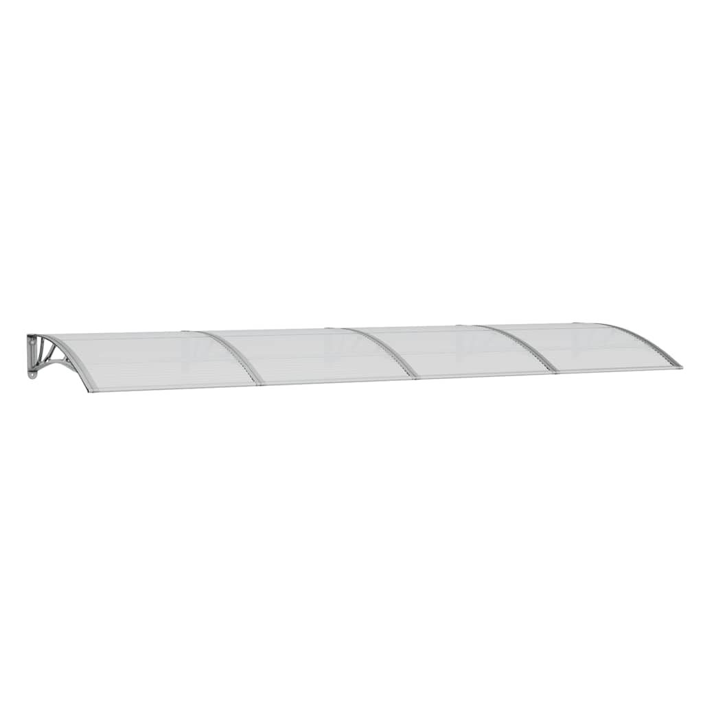 Nadstrešnica za vrata siva 350x100 cm polikarbonat